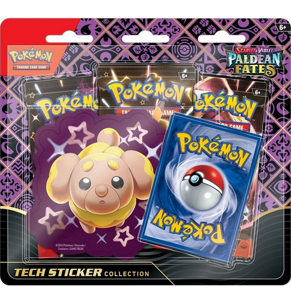 Pokémon Paldean Fates Tech Sticker Blister Fidough